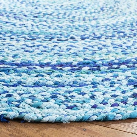 Safavieh Braided Global Round Hand-Woven RugsTurquoise 6 x 6 ft. BRD452K-6R